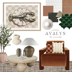 Complementary Warms | Living Room Interior Design Mood Board by STUDIO AVALYN on Style Sourcebook
