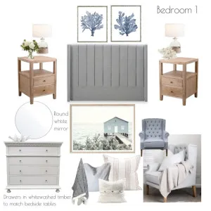 Bedroom 1 Interior Design Mood Board by erinleighdesigns@hotmail.com on Style Sourcebook