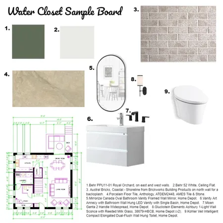 WC Sample Board Interior Design Mood Board by APeevers on Style Sourcebook