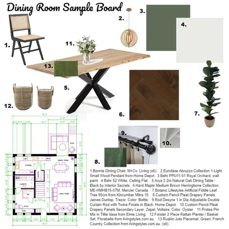 Dining Room Sample Board Interior Design Mood Board by APeevers on Style Sourcebook