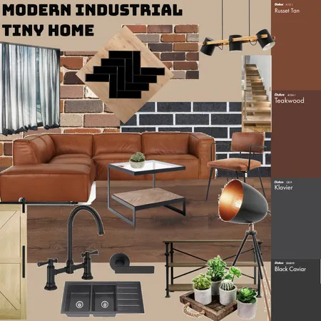 Modern Industrial Tiny Home Interior Design Mood Board by KayKat1010 on Style Sourcebook