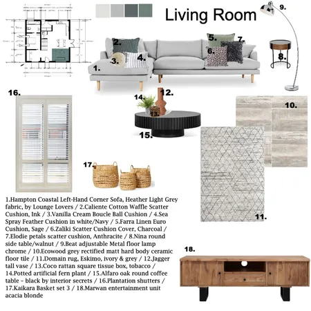 IDI - ASSIGNMENT 9 LIVING ROOM Interior Design Mood Board by Tiani on Style Sourcebook