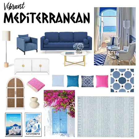 Santorini-Style Living Room Interior Design Mood Board by Sukadesign on Style Sourcebook