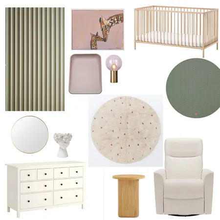 Nursery - Pink  - Il Tutto Rocking Chair Interior Design Mood Board by Cerysload on Style Sourcebook