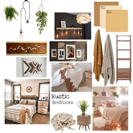 Warm Rustic Bedroom Interior Design Mood Board by NicoleJepson on Style Sourcebook