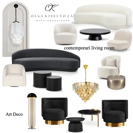 contemporari living room Interior Design Mood Board by Olga Kiselyova on Style Sourcebook