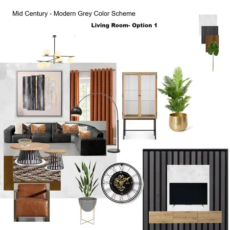 Grey Scheme Color Scheme- Living Room Grey Modular Couch Interior Design Mood Board by Asma Murekatete on Style Sourcebook