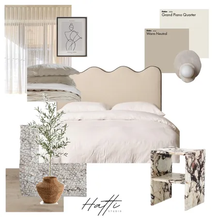 Modern scalloped bedroom Interior Design Mood Board by Hatti Interiors on Style Sourcebook