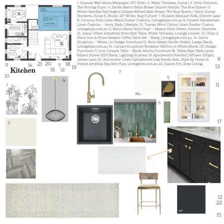 IDI Module 9 - Kitchen Interior Design Mood Board by Candice Vorster on Style Sourcebook