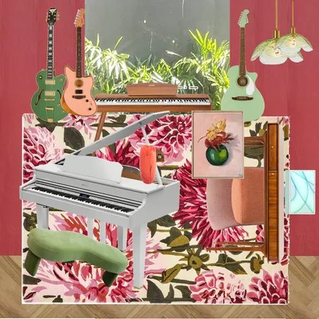Studio - Green, Pink, Peach Interior Design Mood Board by dl2407 on Style Sourcebook