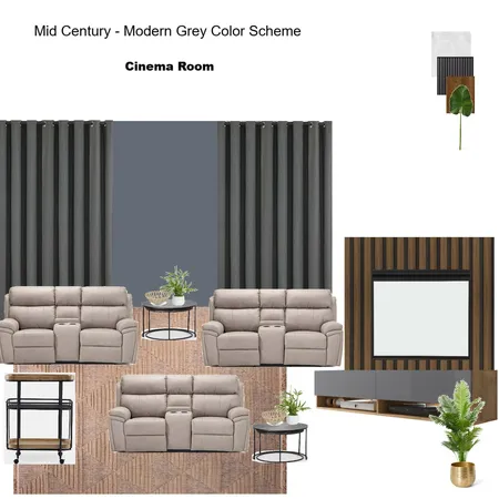 Grey Scheme Color Scheme- Cinema Room Interior Design Mood Board by Asma Murekatete on Style Sourcebook