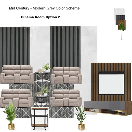 Grey Scheme Color Scheme- Cinema Room Interior Design Mood Board by Asma Murekatete on Style Sourcebook