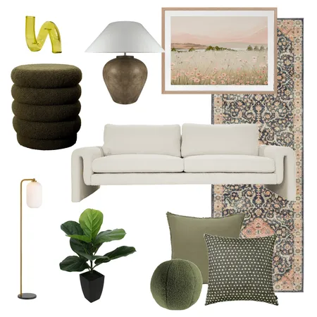 Green and Natural Living Room Interior Design Mood Board by Urban Road on Style Sourcebook