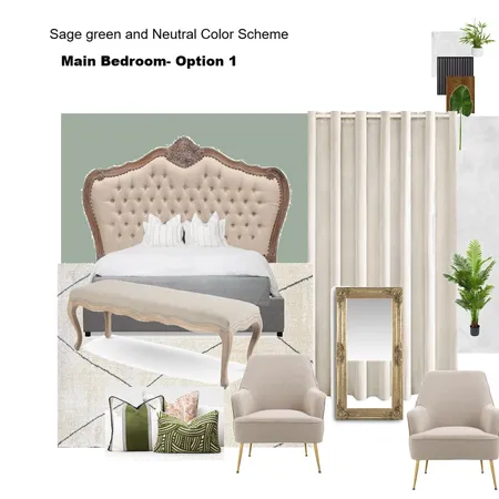 Master Bedroom option 1 Interior Design Mood Board by Asma Murekatete on Style Sourcebook