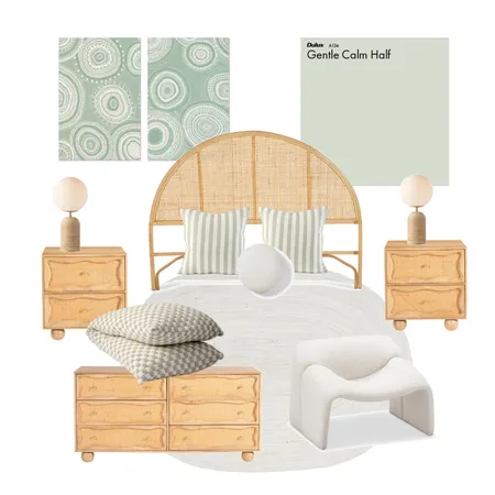 Green bedroom Interior Design Mood Board by elliebountris on Style Sourcebook