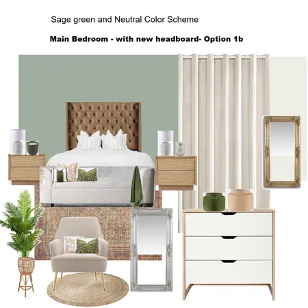 Master Bedroom option 1b Interior Design Mood Board by Asma Murekatete on Style Sourcebook
