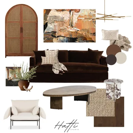 Chocolate Living Interior Design Mood Board by Hatti Interiors on Style Sourcebook