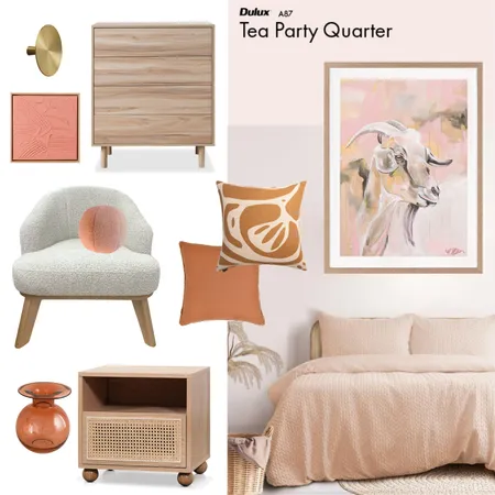 Pink Neutral Bedroom Interior Design Mood Board by Hardware Concepts on Style Sourcebook