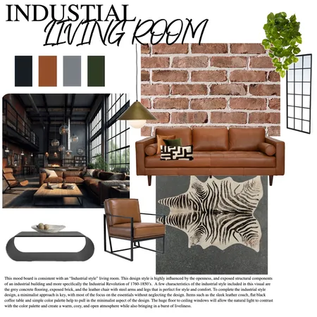 Industrial Living room Interior Design Mood Board by CIsagba16 on Style Sourcebook
