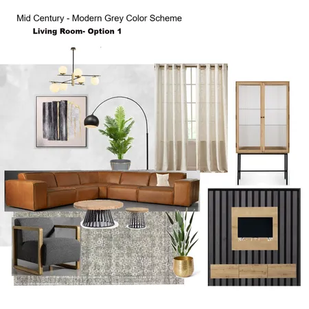 Grey Scheme Color Scheme- Living Room Tan Modular Couch Interior Design Mood Board by Asma Murekatete on Style Sourcebook