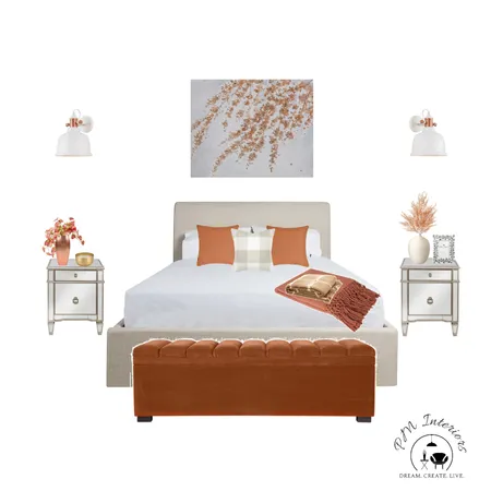 Autumn Monochromatic Bedroom Interior Design Mood Board by pmohan on Style Sourcebook