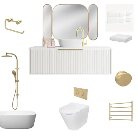 golden bathroom Interior Design Mood Board by GHAIDA on Style Sourcebook