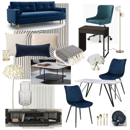 Blue theme 250 City Road - 2 bed62 Interior Design Mood Board by Lovenana on Style Sourcebook