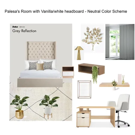 Palesa's Room with a white Board - Neutral Color Scheme Interior Design Mood Board by Asma Murekatete on Style Sourcebook