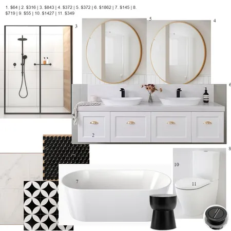 Modern Luxe Black with gold hint Interior Design Mood Board by chelseaicook@icloud.com on Style Sourcebook