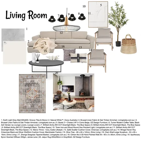 Living Room Interior Design Mood Board by Hundz_interiors on Style Sourcebook