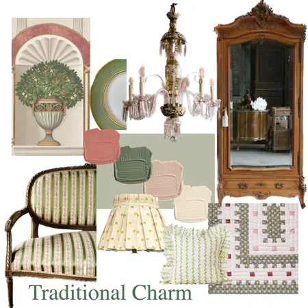 Traditional Heritage Style Bedroom Interior Design Mood Board by rachelguerin1@gmail.com on Style Sourcebook