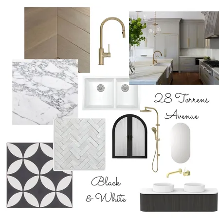 Torrens Avenue Black & White Interior Design Mood Board by Hampton Homes Adelaide on Style Sourcebook