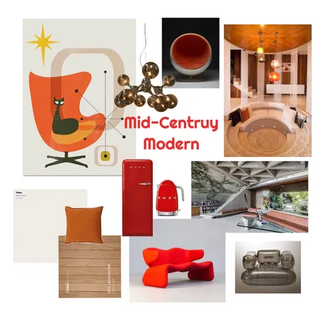 Mid-Century Modern Interior Design Mood Board by Sheridan on Style Sourcebook