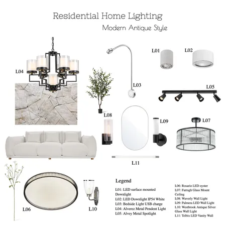 Home Lighting 3 Interior Design Mood Board by Maymie on Style Sourcebook