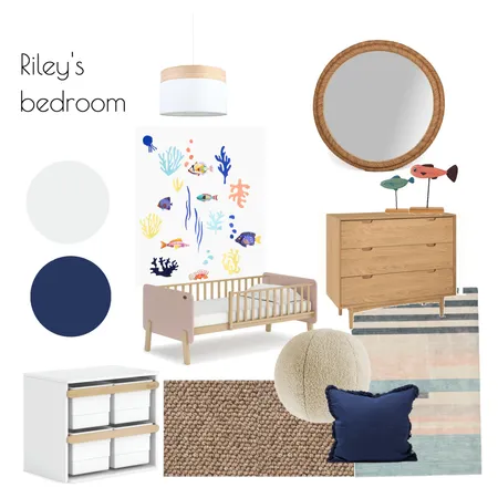 Riley's Bedroom Interior Design Mood Board by OBNL design on Style Sourcebook