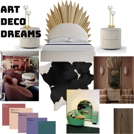 Art Deco Bedroom Interior Design Mood Board by desireeshaka@gmail.com on Style Sourcebook