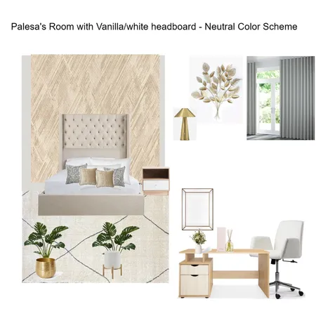Palesa's Room with a white Board - Neutral Color Scheme Interior Design Mood Board by Asma Murekatete on Style Sourcebook
