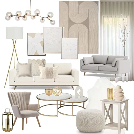 Neutral Living Room SampleBoard Interior Design Mood Board by Adaiah Molina on Style Sourcebook