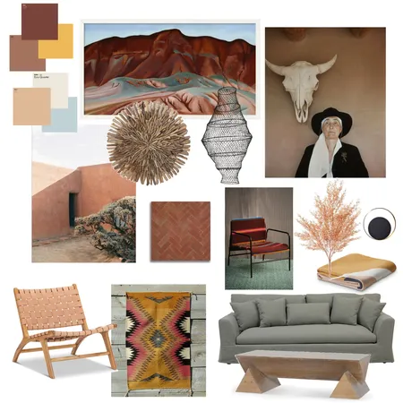 IDI 3 Modern Southwest Living Room moodboard V2 Interior Design Mood Board by pamsmif@gmail.com on Style Sourcebook