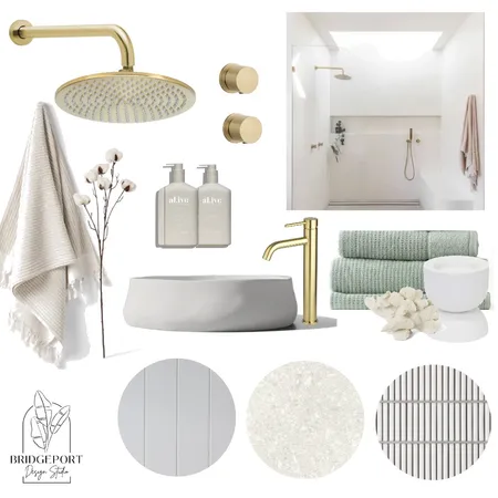 Coastal Bathroom Moodboard\ Interior Design Mood Board by Bridgeport Design Studio on Style Sourcebook