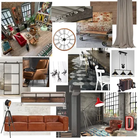 Industrial style Interior Design Mood Board by adrig@942.co.za on Style Sourcebook