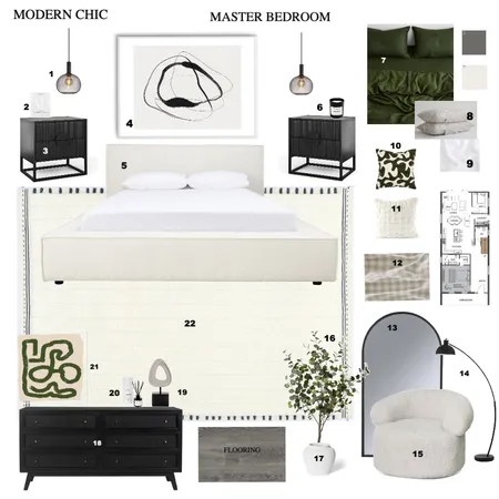 MODERN CHIC MASTER BEDROOM Interior Design Mood Board by Jaspa_Interior on Style Sourcebook