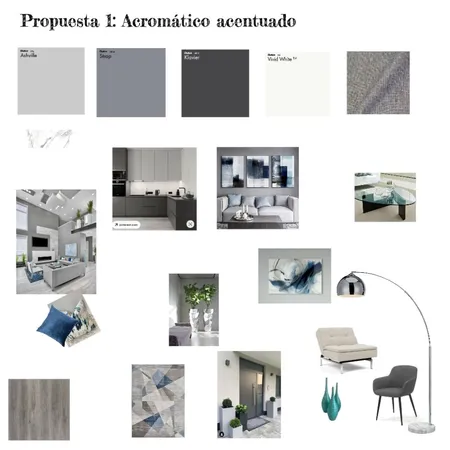 PROPUESTA  ACROMATICO ACENTUADO Interior Design Mood Board by paolafabiana on Style Sourcebook