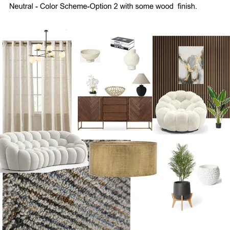 Arthur- Joburg - Neutral Color scheme with wood finish option 2 Interior Design Mood Board by Asma Murekatete on Style Sourcebook