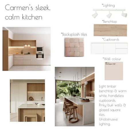 Carmen's sleek, calm kitchen Interior Design Mood Board by JoannaLee on Style Sourcebook