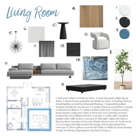 Living Room Sample Board Interior Design Mood Board by MeaganCreber on Style Sourcebook