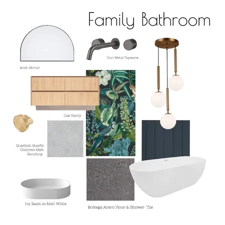 Family Bathroom #1 Interior Design Mood Board by Boutique Yellow Interior Decoration & Design on Style Sourcebook