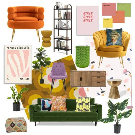 Funky living Interior Design Mood Board by wilsh on Style Sourcebook