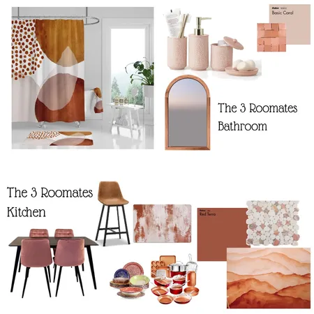 3 roomates bathroom and kitchen Interior Design Mood Board by Beverly Ladson on Style Sourcebook