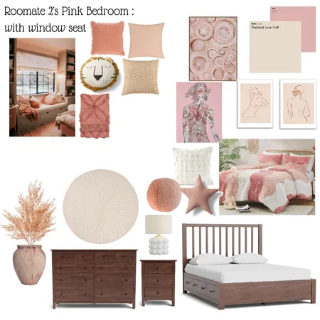 roomate 2 pink bedroom Interior Design Mood Board by Beverly Zaske on Style Sourcebook